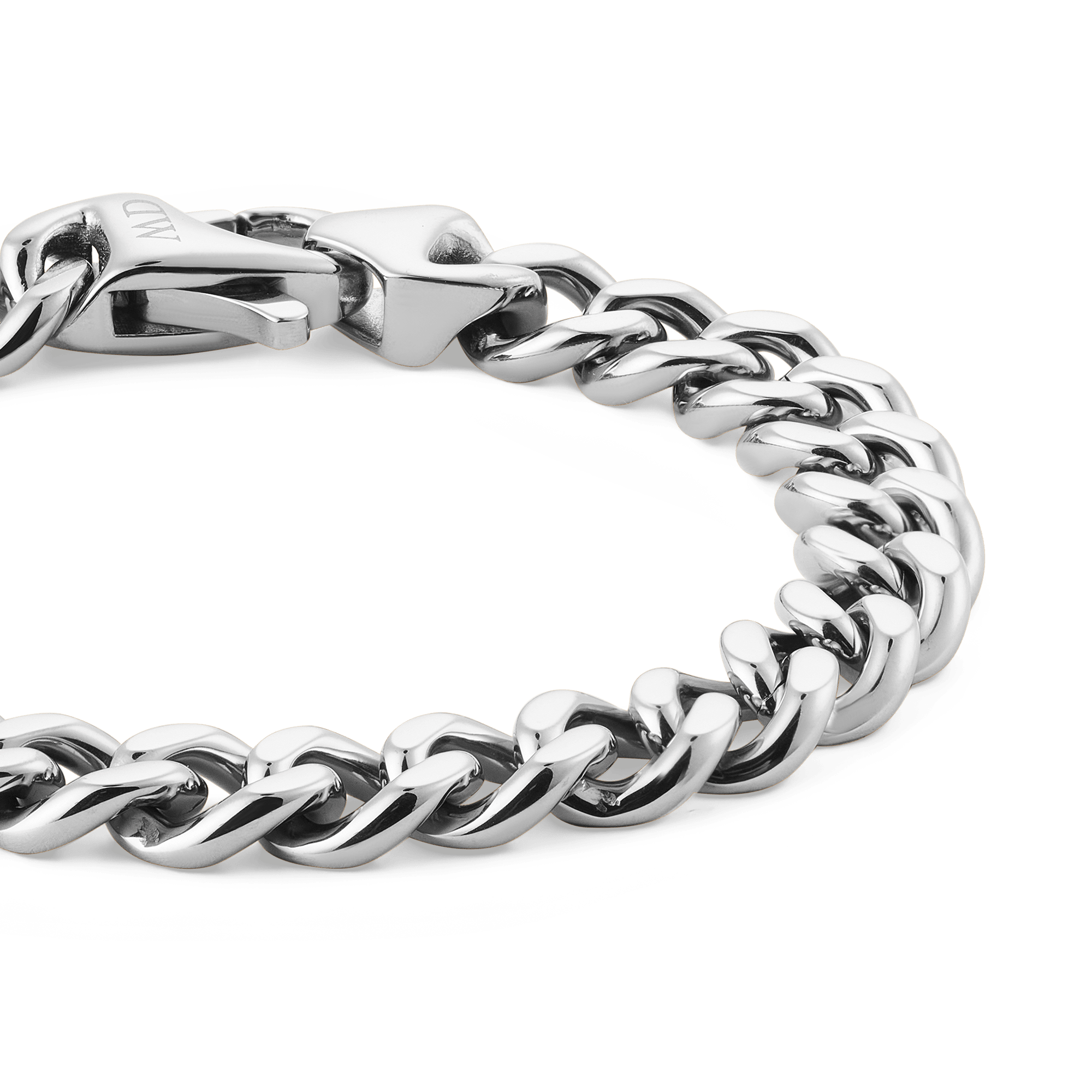 Daniel Wellington Ellipse Cuban Chain Bracelet Silver