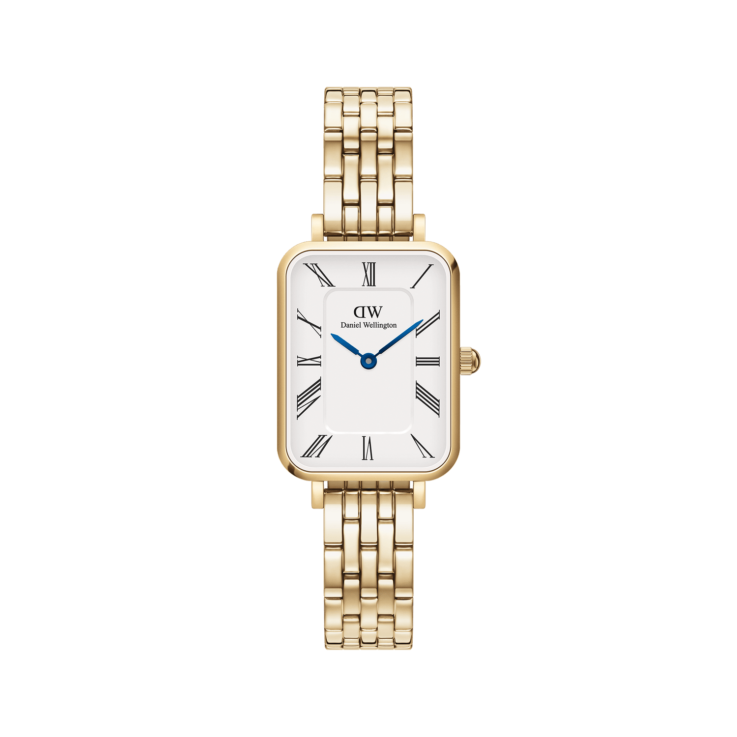 Daniel Wellington Quadro Roman Numerals 5-Link Gold Watch DW00100688