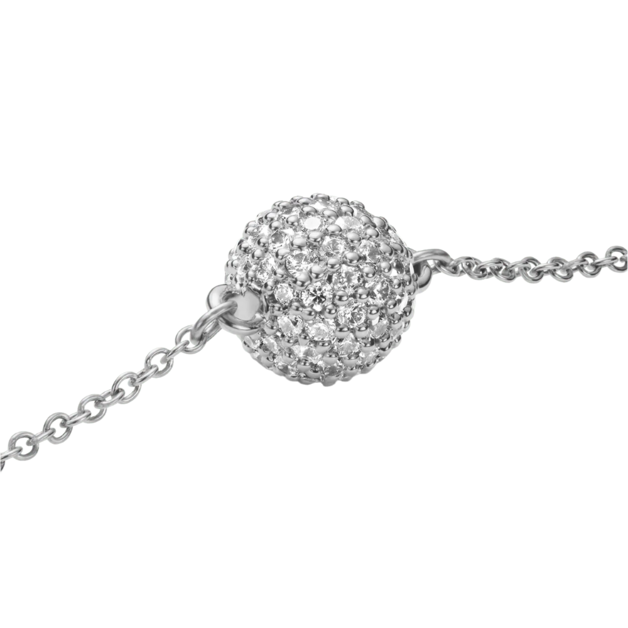 Daniel Wellington Pavé Crystal Pendant Silver Bracelet DW00400656