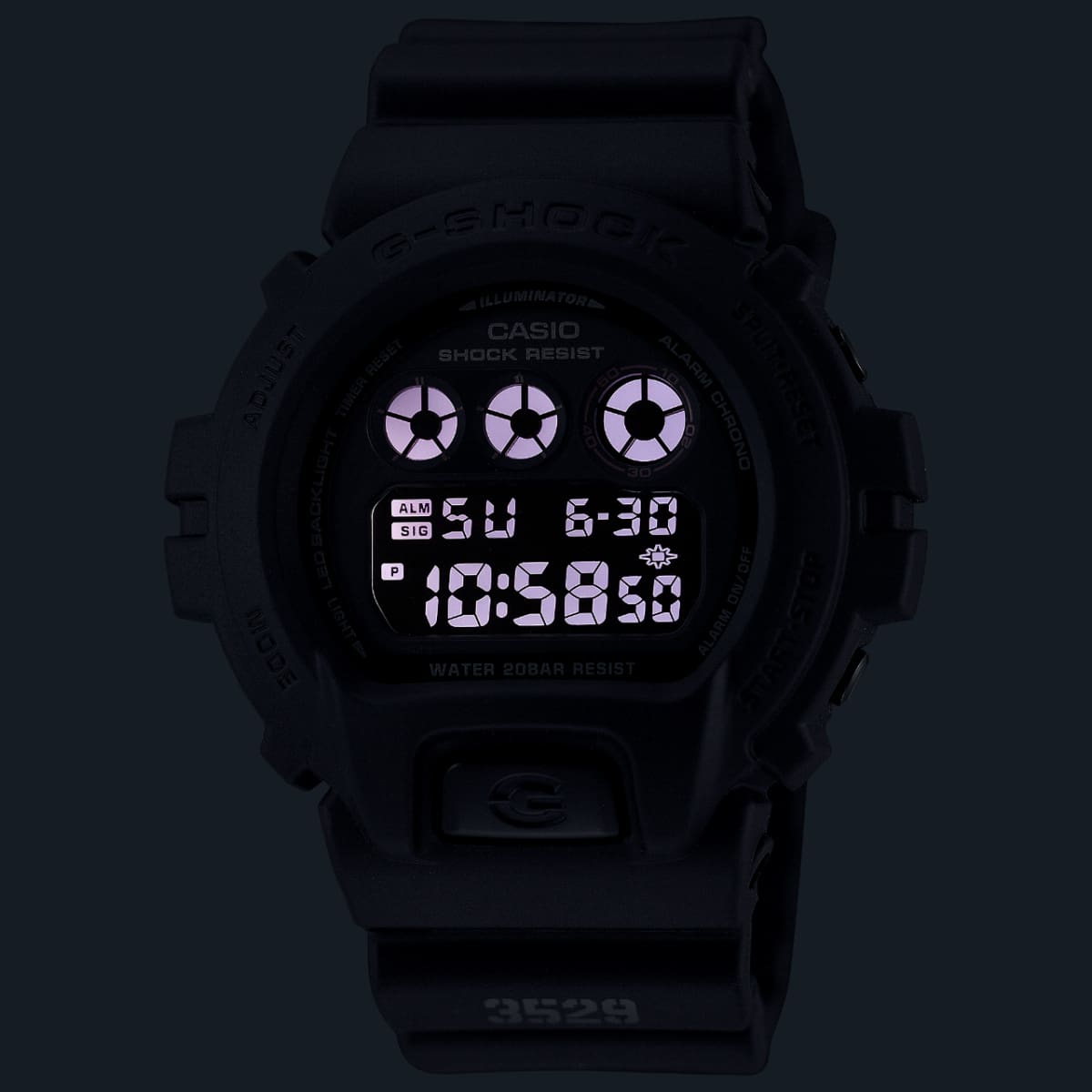 G-Shock Digital Black Resin Band Watch DW6900UMS-1D