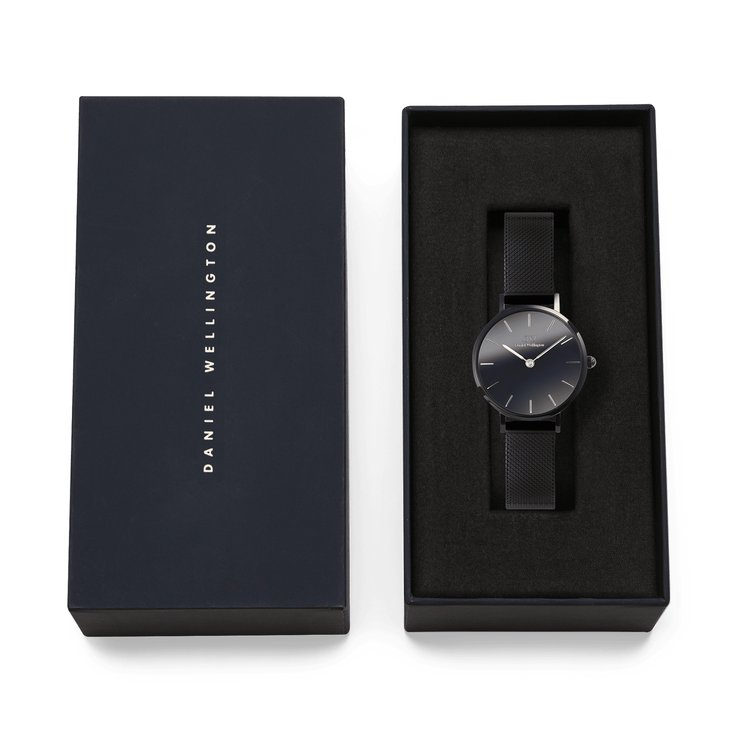 Daniel Wellington Petite Mirror Reflection Black Dial Watch DW00100798