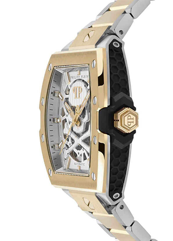 Philipp Plein Skeleton Automatic Two Tone Stainless Steel Watch PWJFA0525