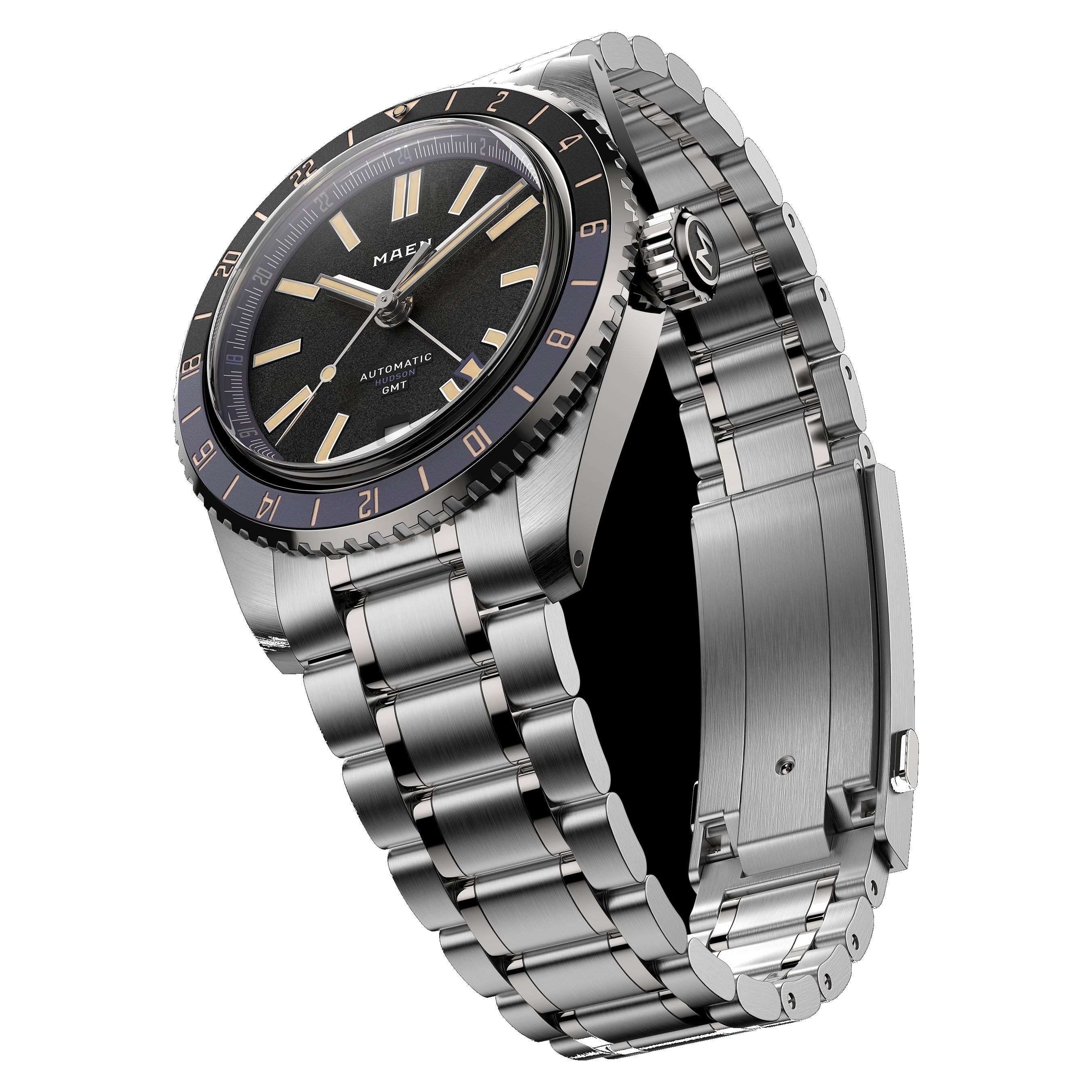 MAEN MAEN Hudson 38 GMT MKII Blue Dial Automatic Watch M1.3.5 - 34 CLOSED BLUE