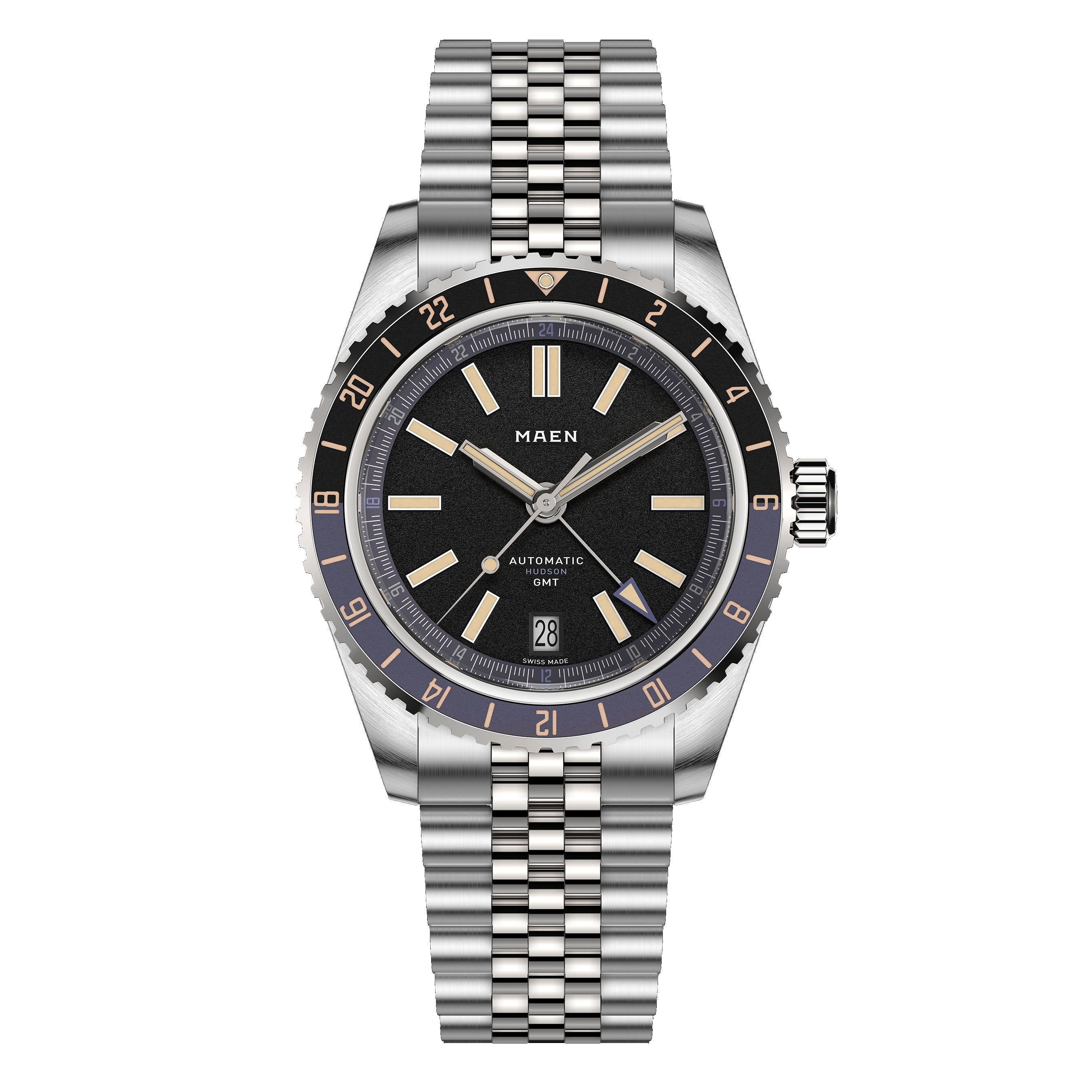MAEN MAEN Hudson 38 GMT MKII Blue Dial Automatic Watch M1.3.5 - BLUE JUBILEE