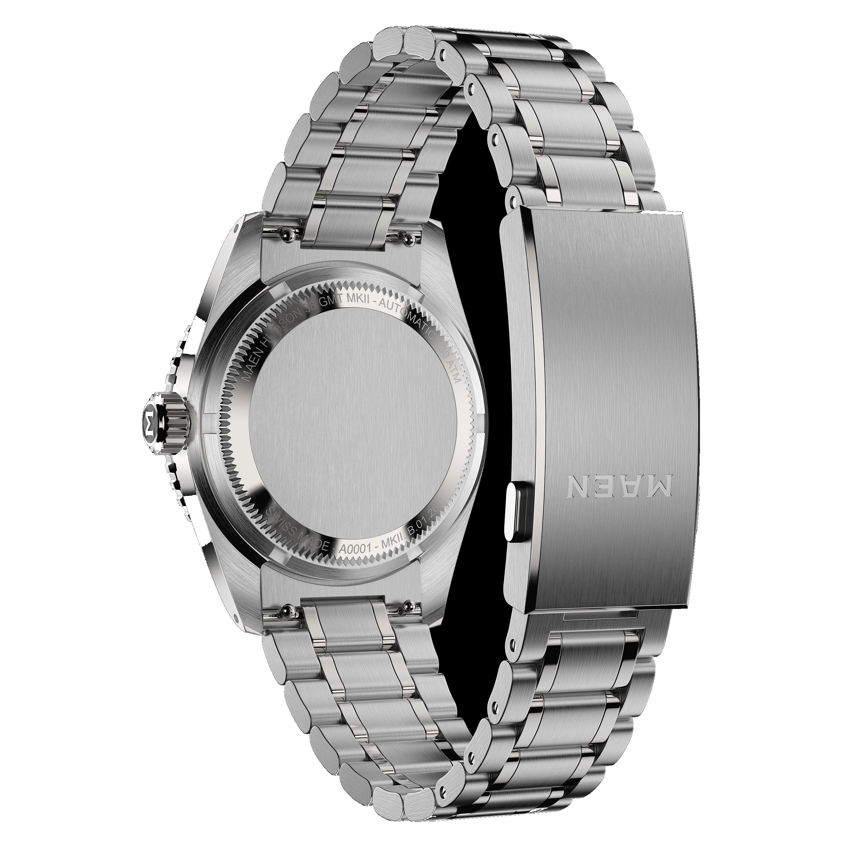 MAEN MAEN Hudson 38 GMT MKII Blue Dial Automatic Watch M1.3.5 - CASEBACK MKII