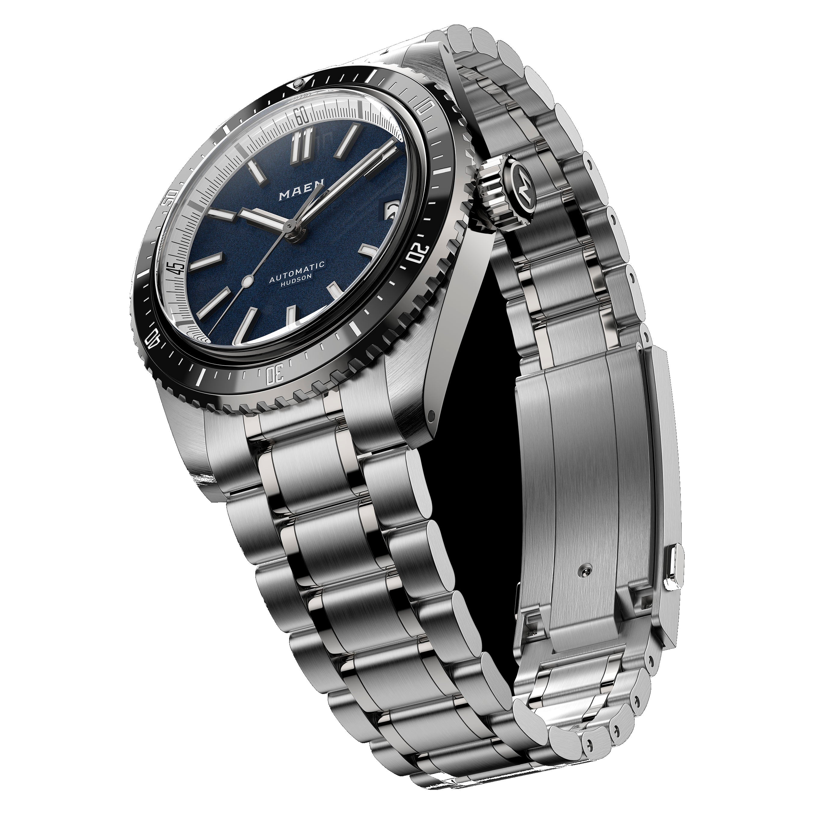 MAEN MAEN Hudson 38 MK5 Blue Dial Date Automatic Watch M1.1.6 - 34 blue