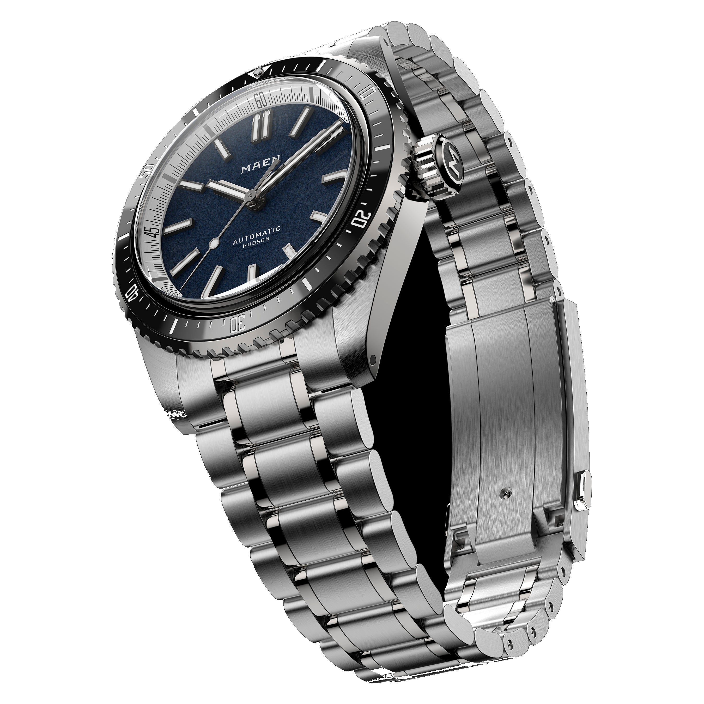 MAEN MAEN Hudson 38 MK5 Blue Dial No Date Automatic Watch M1.1.8 - 34 bluenodate
