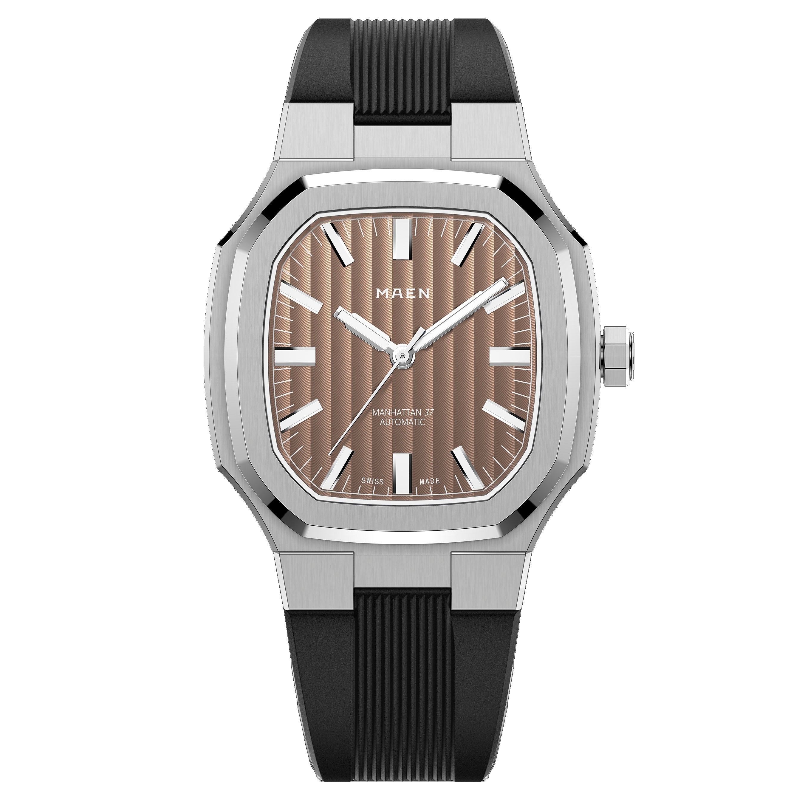 MAEN MAEN Manhattan 37 Salmon No Date Automatic Watch M2.1.4 - salmonnodate strap