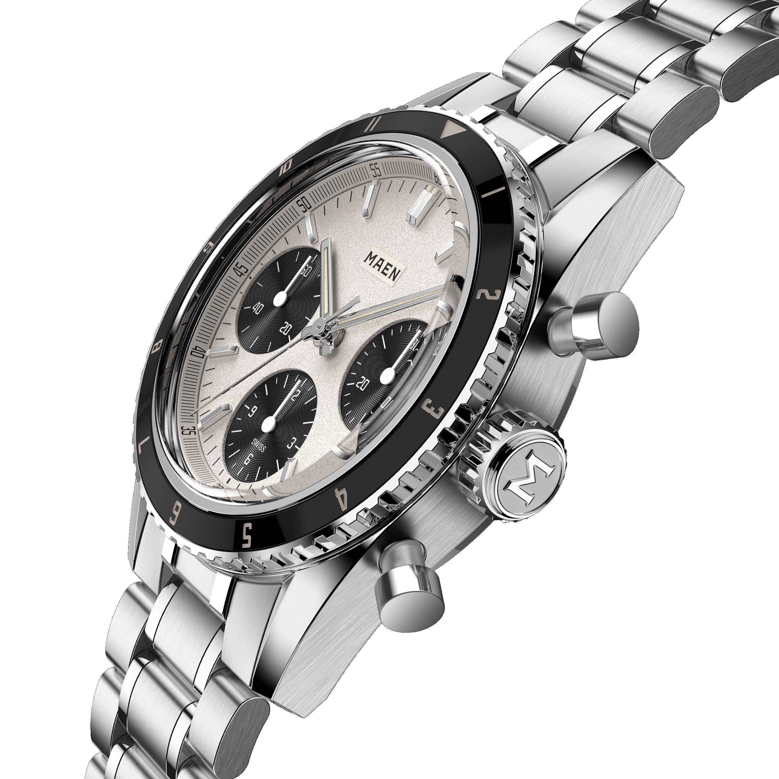 MAEN MAEN Skymaster 38 Chronograph Manual Wind Watch M6.1.2 - Overhead mcr2