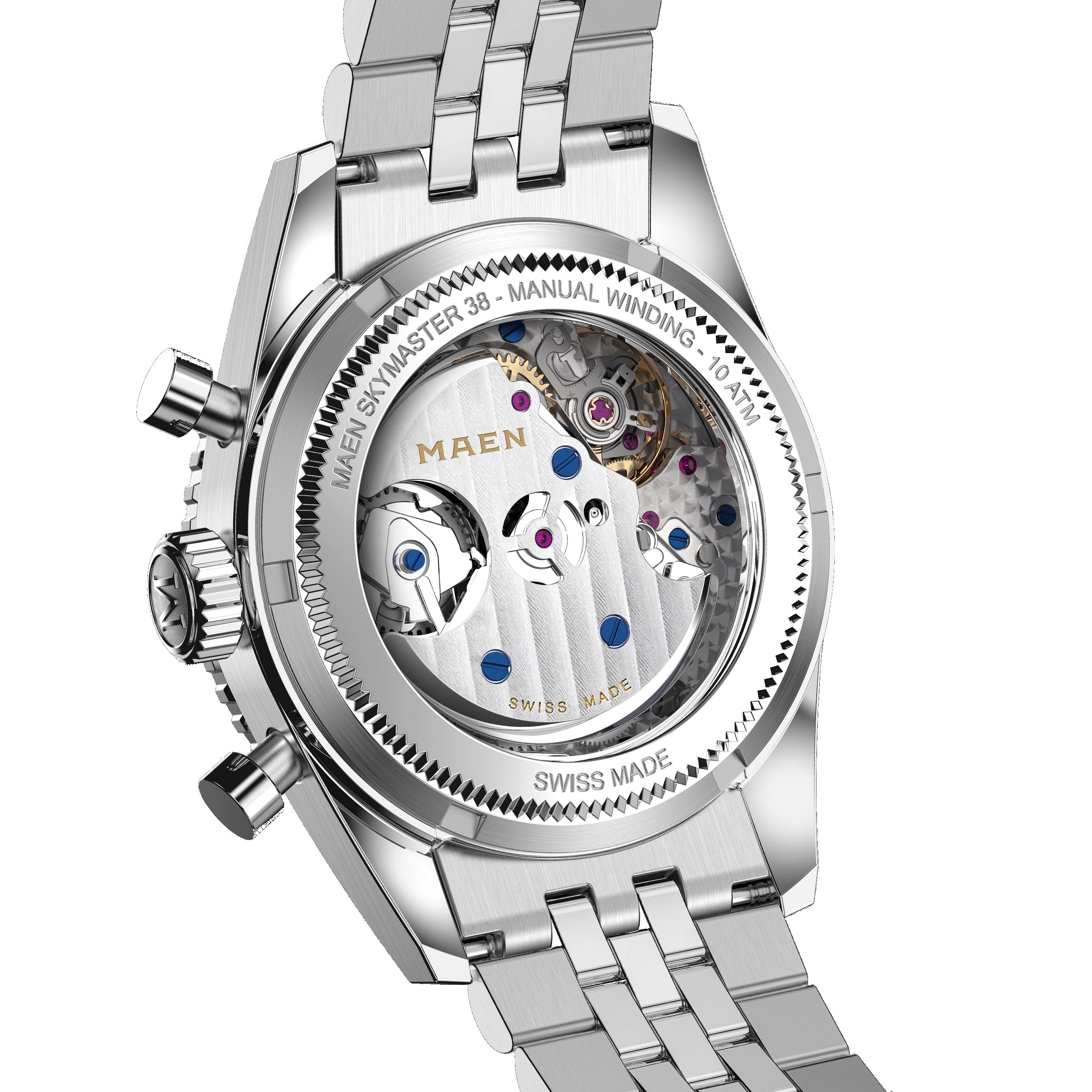 MAEN MAEN Skymaster 38 Chronograph Manual Wind Watch M6.2.3 - CASEBACK 201ade8f-c619-4f56-97b5-7bb56cb07607