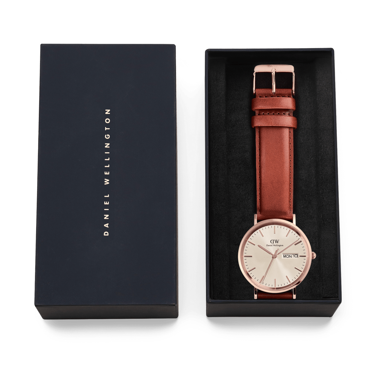 Daniel Wellington Classic St Mawes Rose Gold Champagne Dial Watch DW00100829