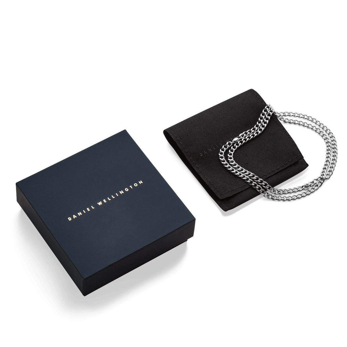 Daniel Wellington Ellipse 4mm Necklace Silver in recycled stainless steel