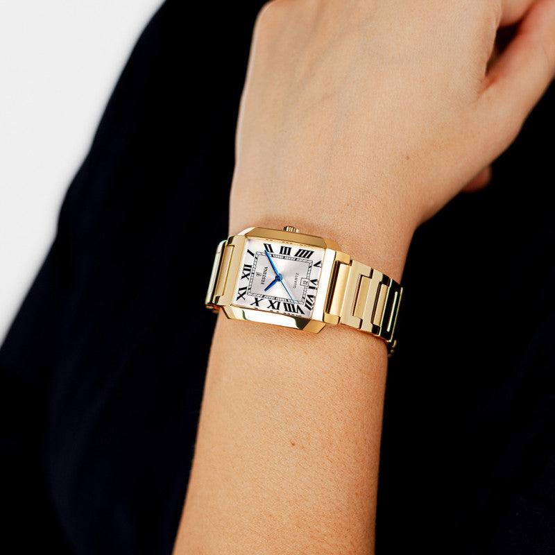 Festina Elegant White Dial Gold Stainless Women's Watch F20680/1