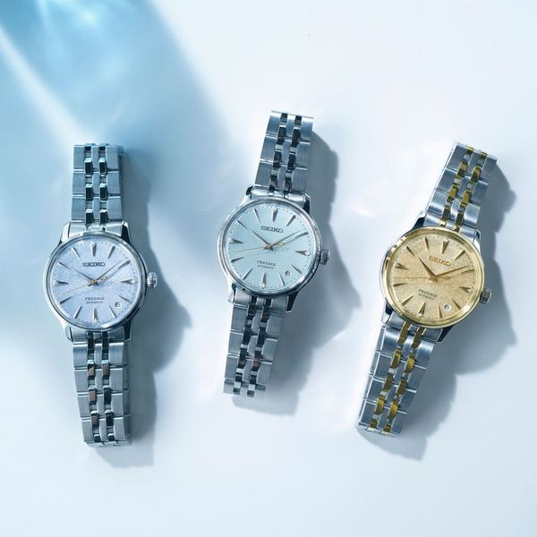 Seiko Presage Daytime 'Frozen Sky Diving' Automatic Blue Dial Watch with Diamonds SRPL61J
