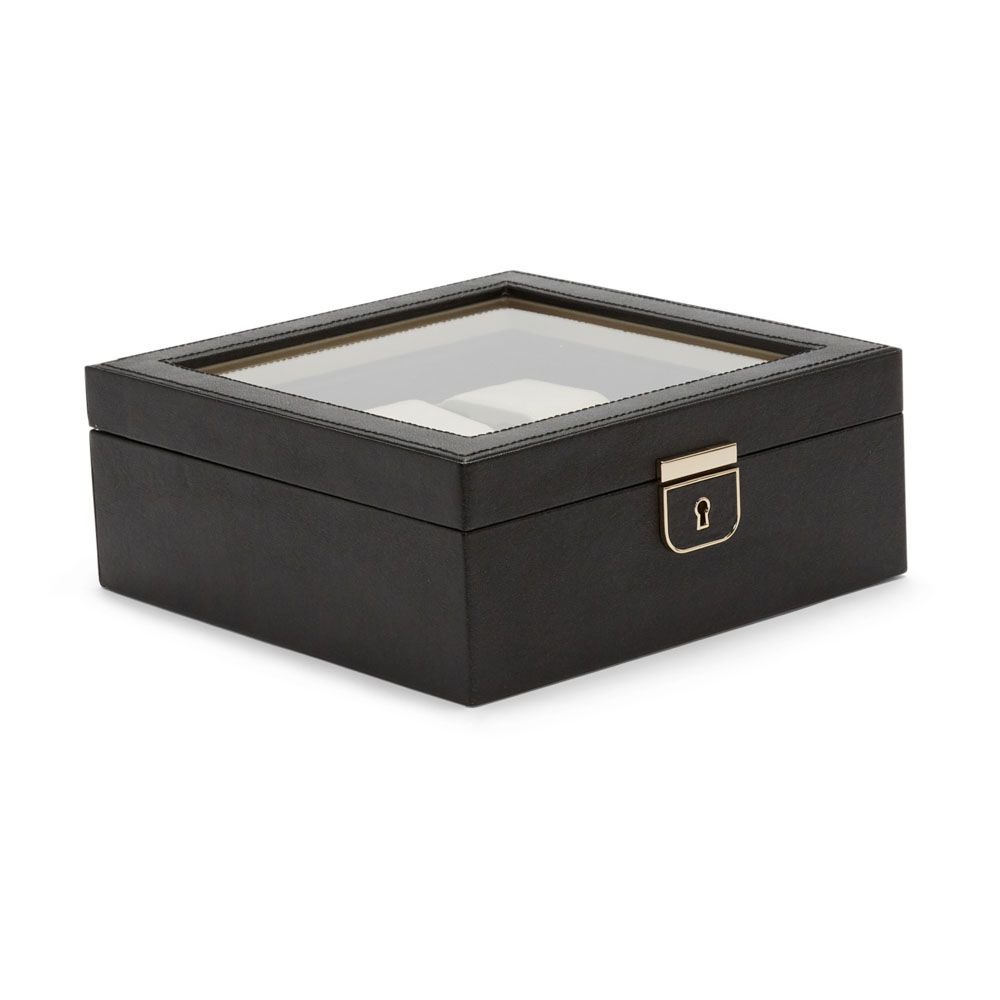 Wolf Palermo Black 6 Piece Watch Box 213802