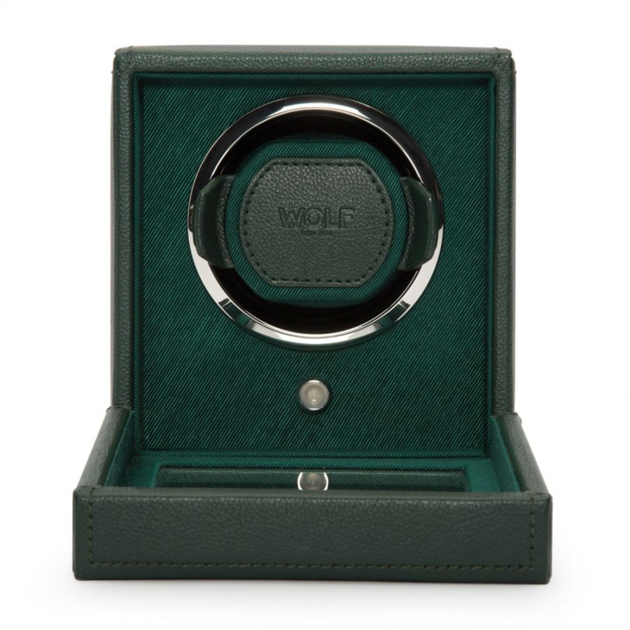 Wolf "Cub" Single Watch Winder with Cover - Vegan Leather
