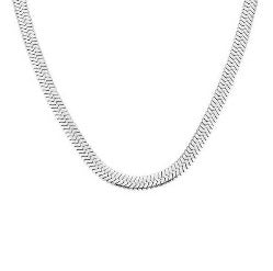 Rosefield Large Snake Silver Necklace JNLSS-J1186