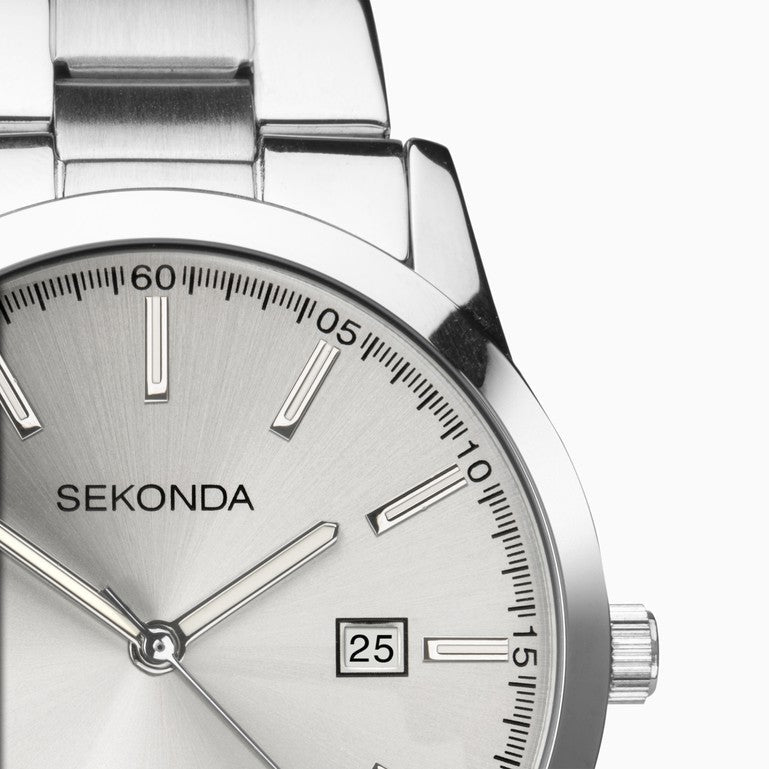 Sekonda Mens Stainless Steel Watch SK1945 Silver Durable Timepiece