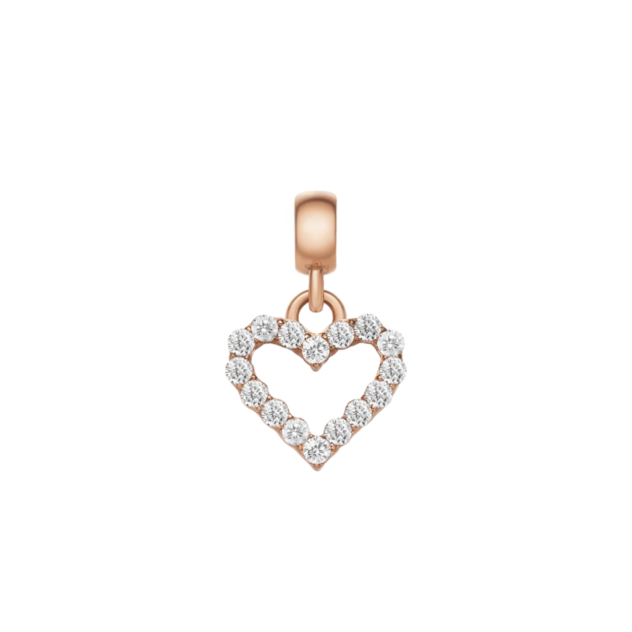 Daniel Wellington Heart Contour White Crystal Rose Gold Charm DW00400427