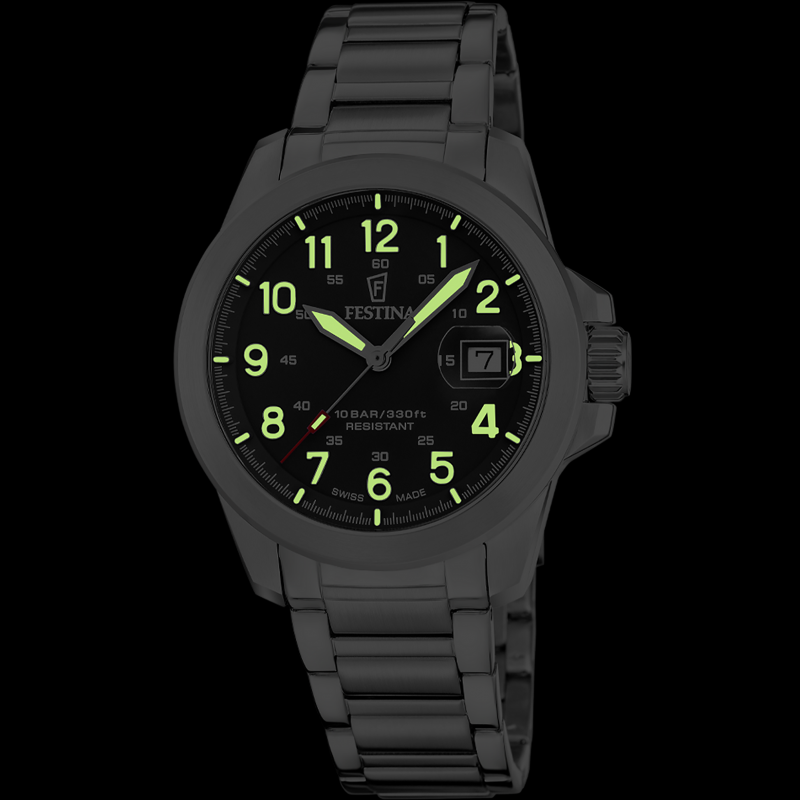 Festina Swiss Made Field with Three Interchangeable Straps Men's Watch F20081/4