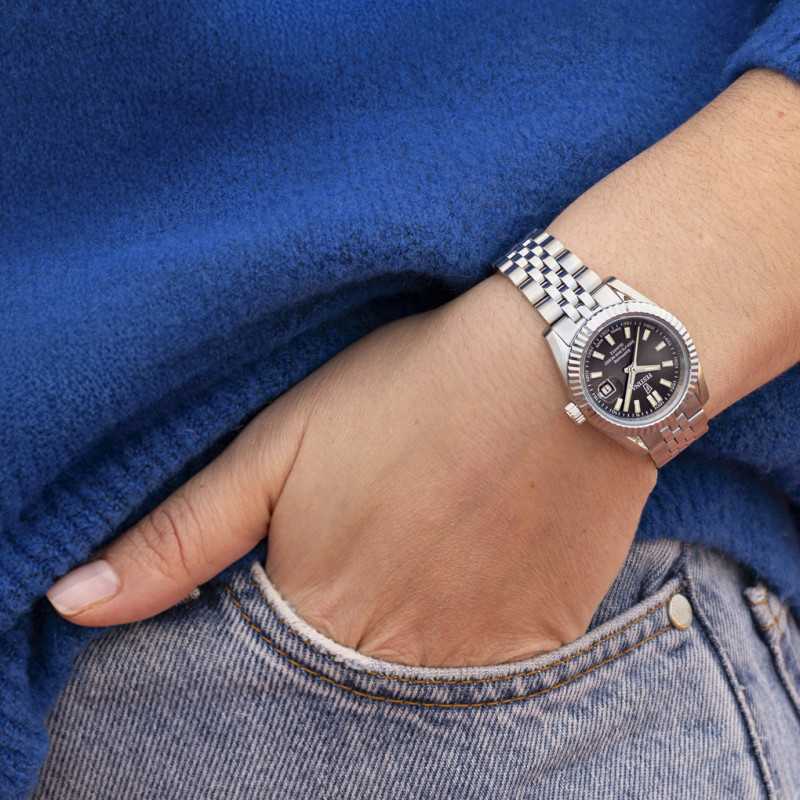 Festina Swiss Made Classic Black Dial Stainless Steel Women’s Watch F20087/6