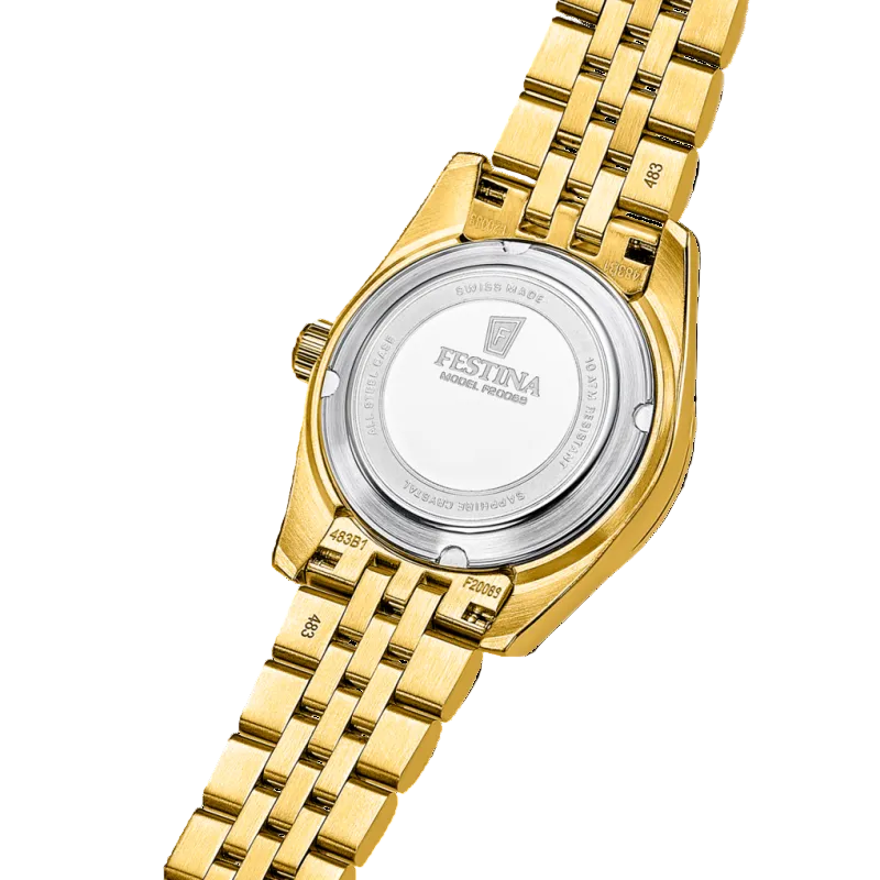 Festina Swiss Made Classic Black Dial Stainless Steel Women’s Watch F20089/3