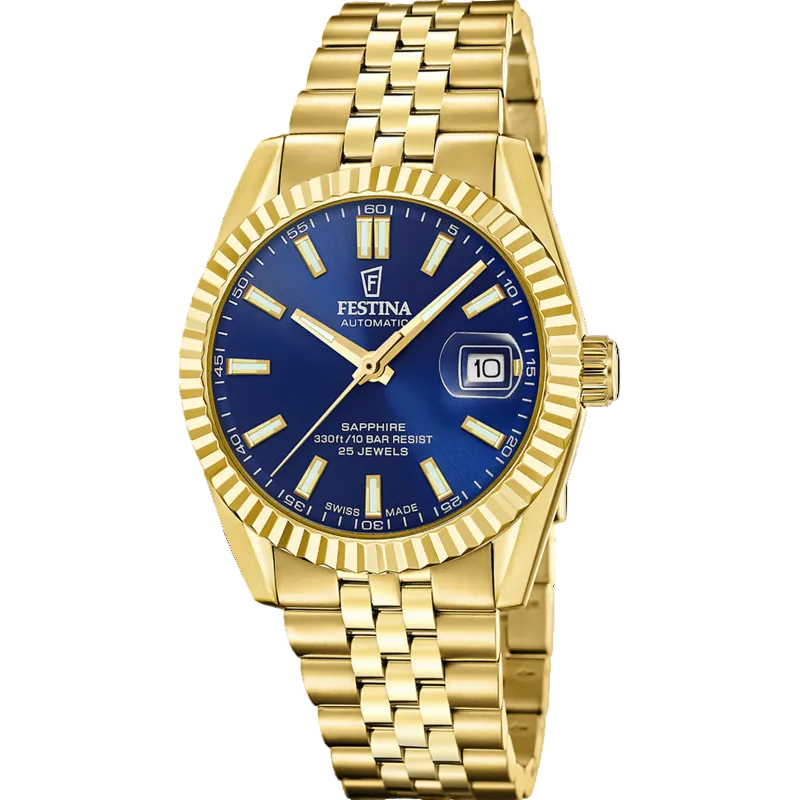 Festina Swiss Made Automatic Blue Dial Stainless Steel Men’s Watch F20092/3