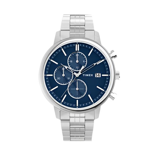 Timex Chicago 45mm Stainless Steel Blue Dial Watch TW2W67900