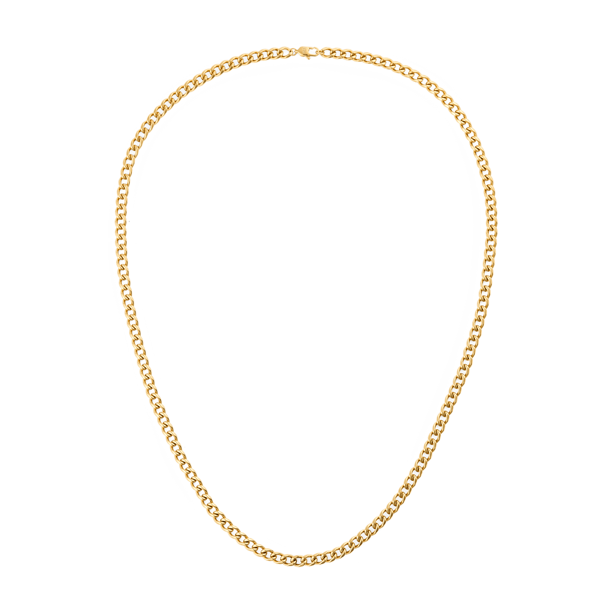 Daniel Wellington Ellipse 4mm Necklace Gold in recycled stainless steel