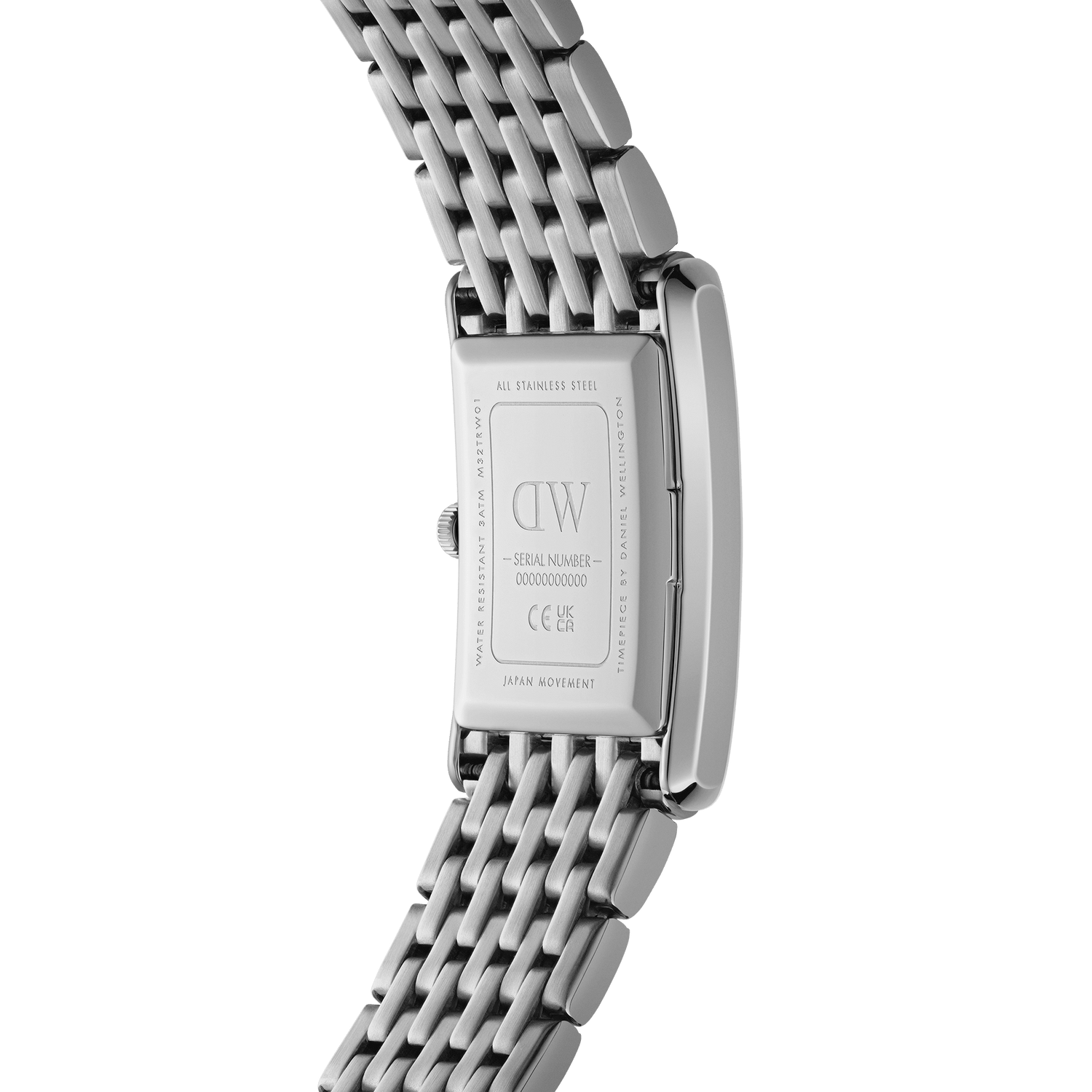Daniel Wellington Quadro Roman Numerals 5-Link White Dial Watch DW00100691