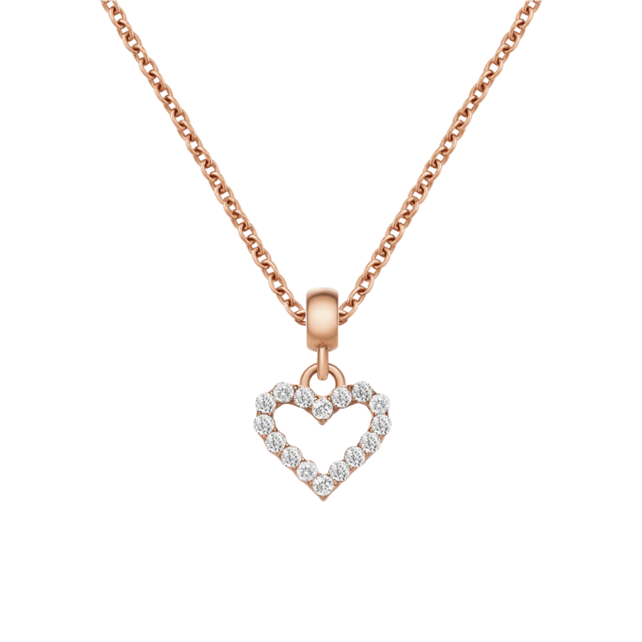 Daniel Wellington Heart Contour White Crystal Rose Gold Charm DW00400427