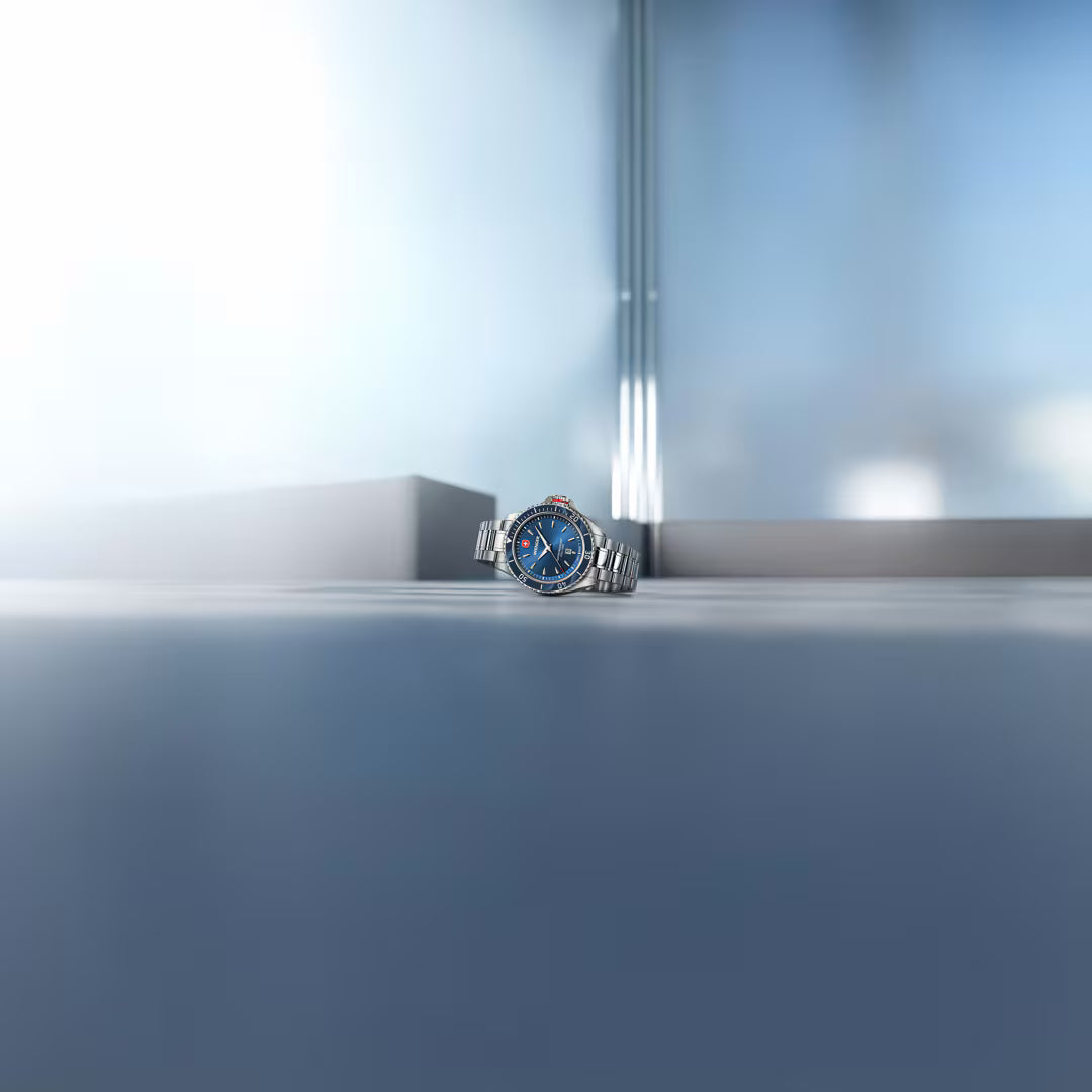 Wenger Executive 34mm Blue Dial Stainless Steel 200M Women's Watch 01.2021.102