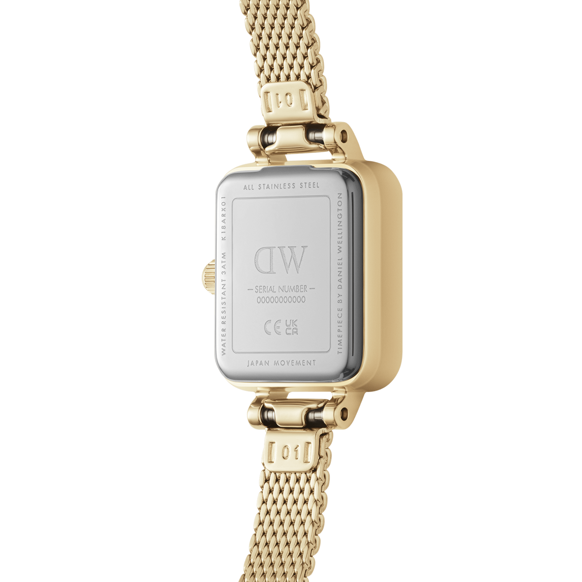 Daniel Wellington Quadro Mini 15x18mm Evergold G Champagne DW00100656