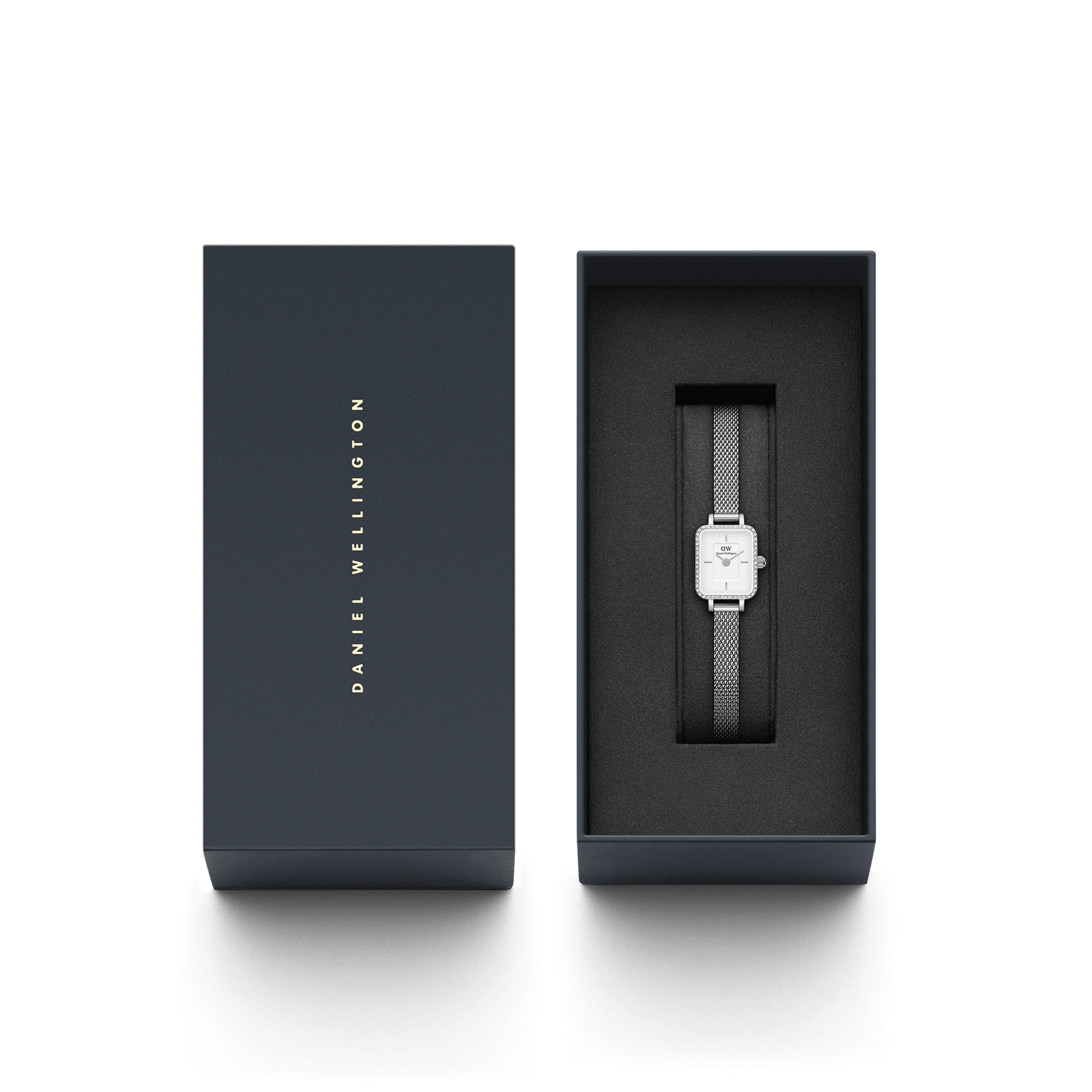 Daniel Wellington Quadro Mini Lumine Bezel Silver Watch DW00100732