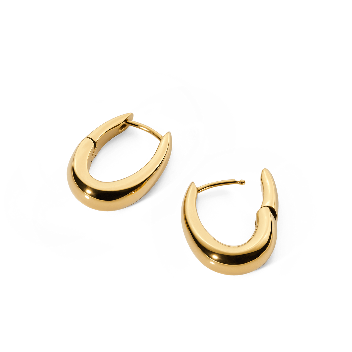 Daniel Wellington Flow Earring 20mm Gold DW00402078 in recycled stainless steel