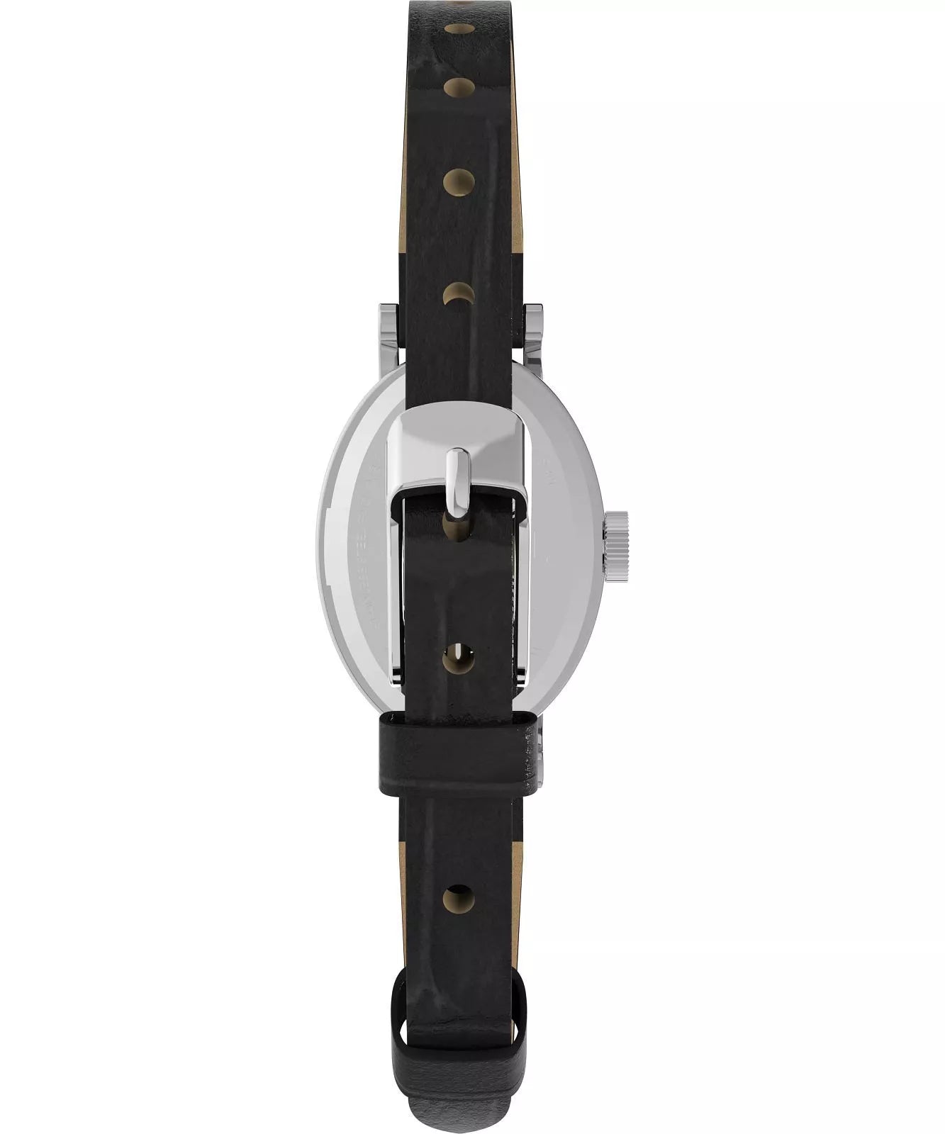 Timex Cavatina Silver Case with Black Leather Band Women's Watch TW2W78400