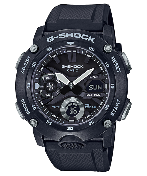 G Shock Carbon Core Black Resin Band Watch GA2000S 1A Watch Direct