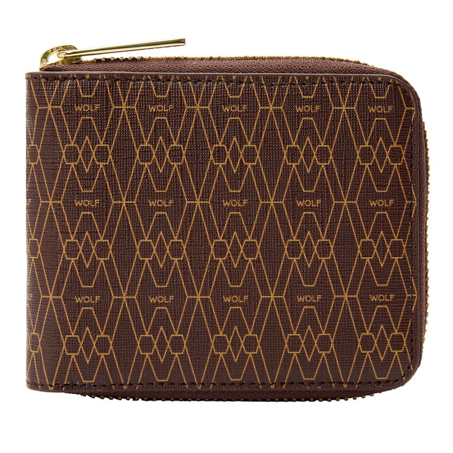 Wolf Signature Range Zip Around Wallet Brown