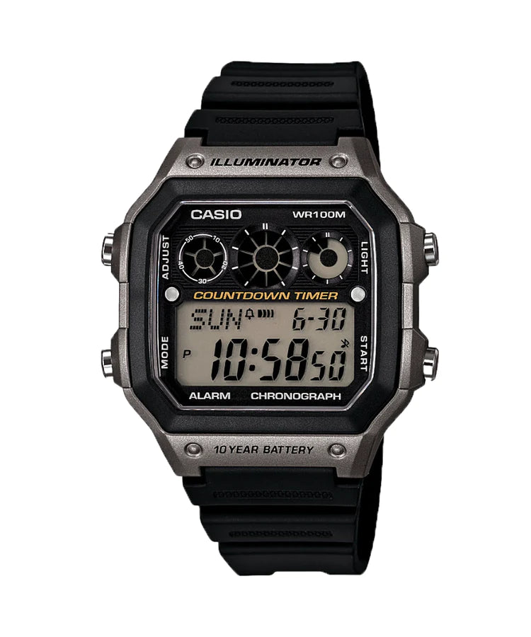 Casio Illuminator Black Resin Strap Watch AE1300WH-8A