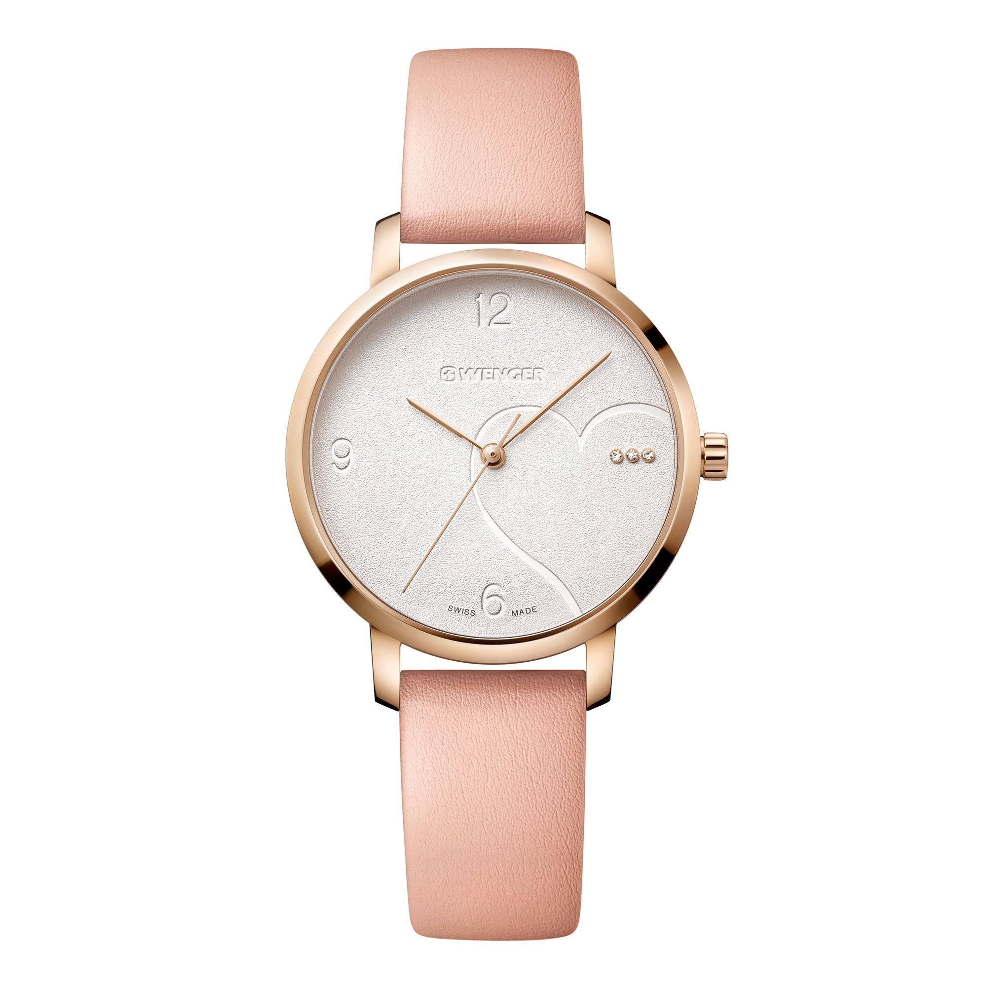 Wenger Metropolitan Donnissima Silver Dial Leather Watch 01.1731.110