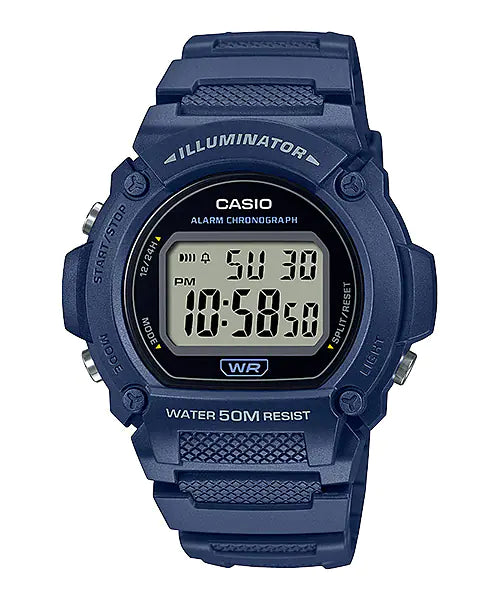 Casio Illuminator Blue Resin Band Watch W219H-2A