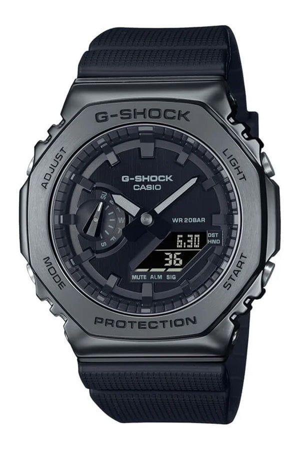 G Shock Black on Black Metal GM2100BB 1A