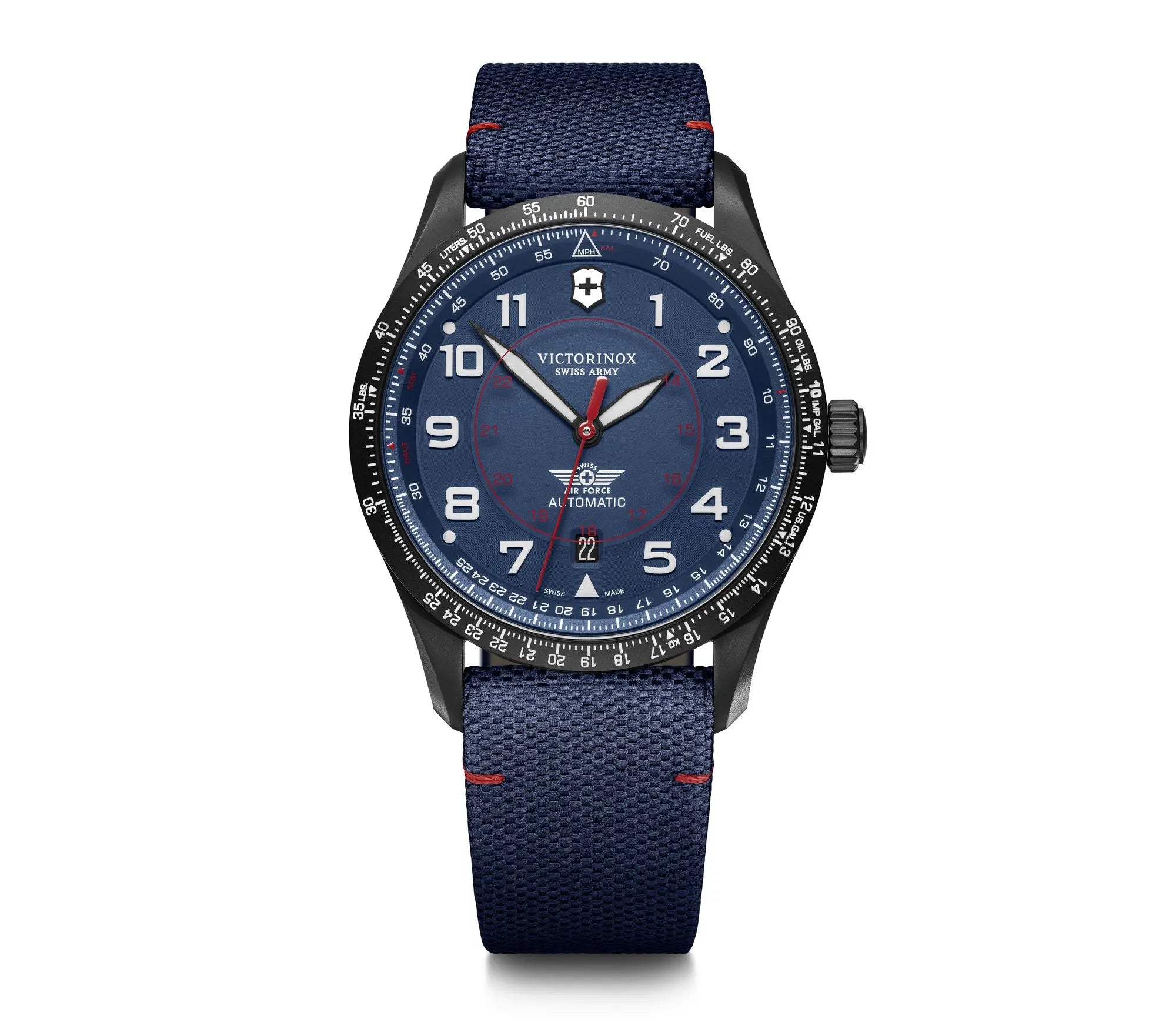 Victorinox Airboss Mechanical Blue Dial Mens Watch 241998