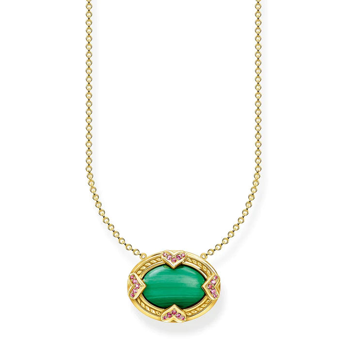 Green stone long on sale necklace