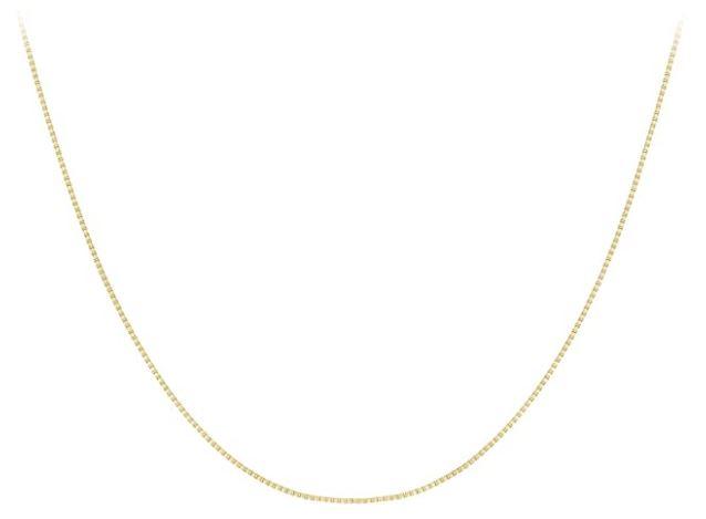 9K Yellow Gold Adjustable Venetian Box Chain 45-50cm