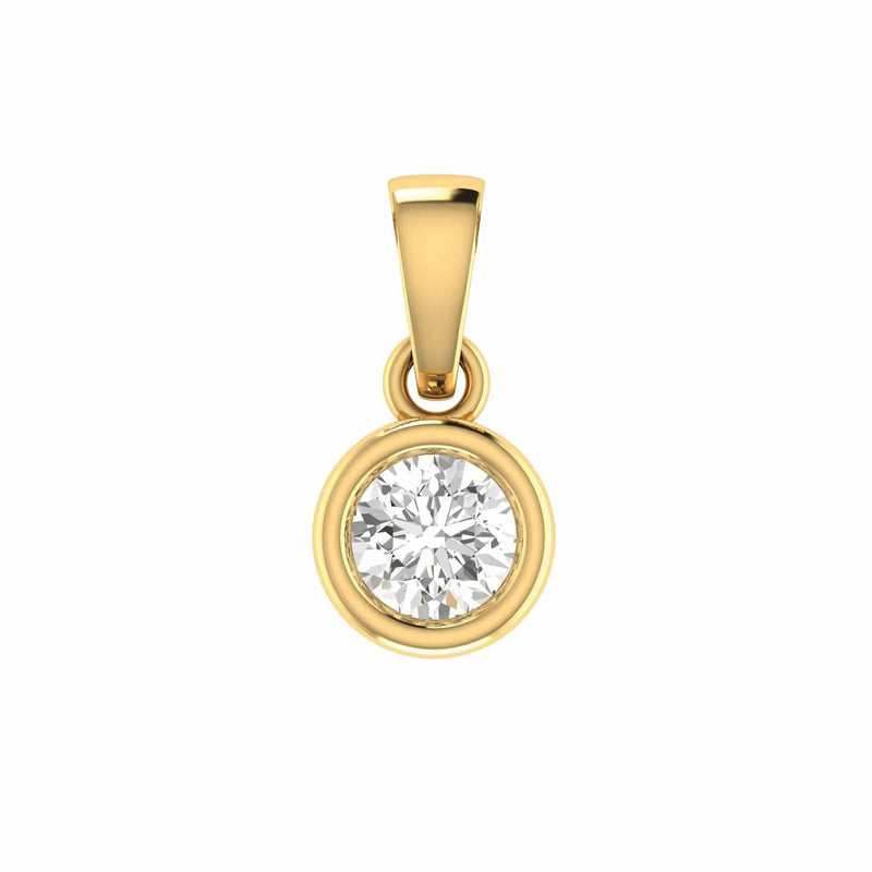 Diamond Solitaire Pendant With 0.20ct Diamonds In 9K Yellow Gold