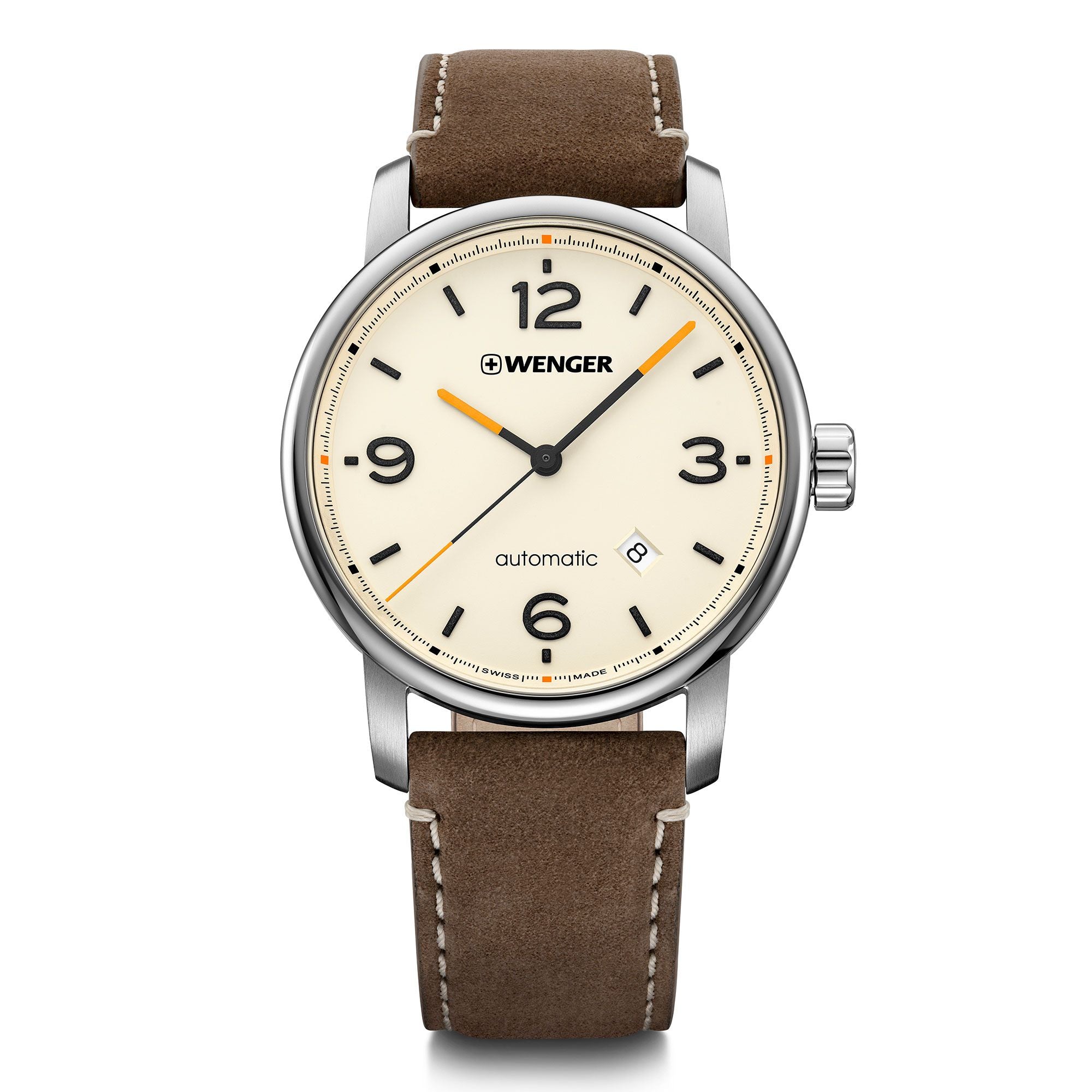 Wenger Urban Metropolitan Automatic Beige Dial Leather Watch 01.1746.101