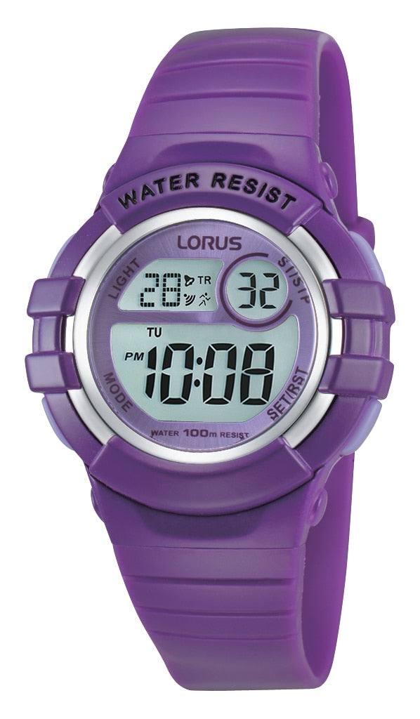 Lorus Digital Purple Youth Sports Watch R2385HX 9 Watch Direct