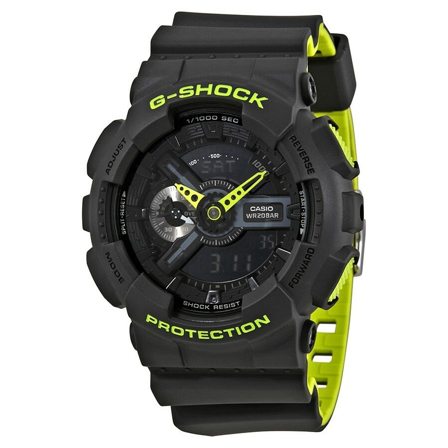 Casio G Shock Black Dial Neon Sports Mens Watch Watch Direct