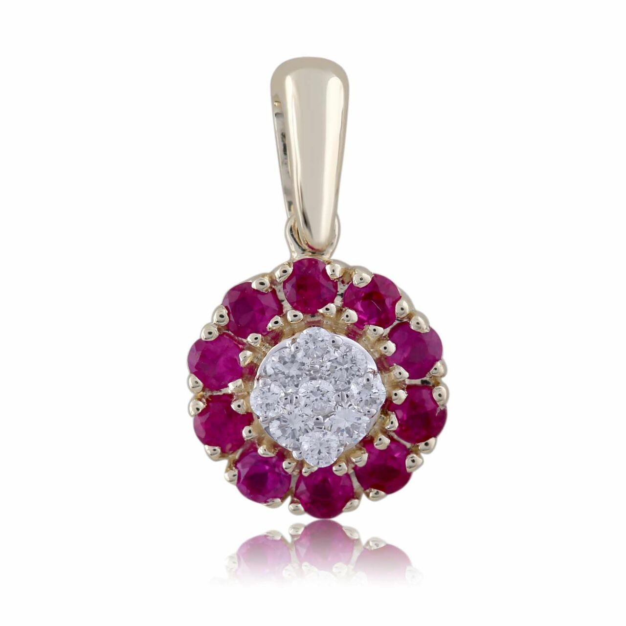 Ruby with store diamond pendant